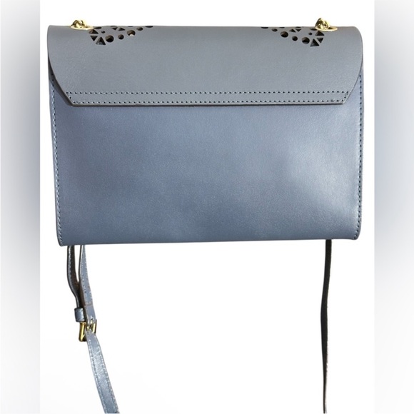 Furla Perforated butterfly Blue bag/Clutch. removable chain to make it a clutch - Picture 6 of 15